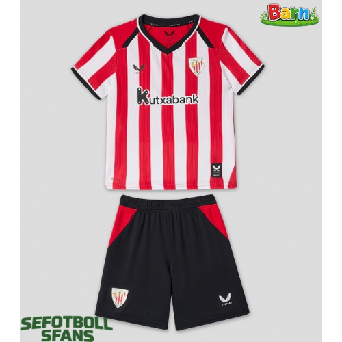 Athletic Bilbao Hemmaställ Barn 2026-27 Kortärmad (+ Korta byxor)